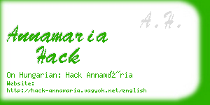 annamaria hack business card